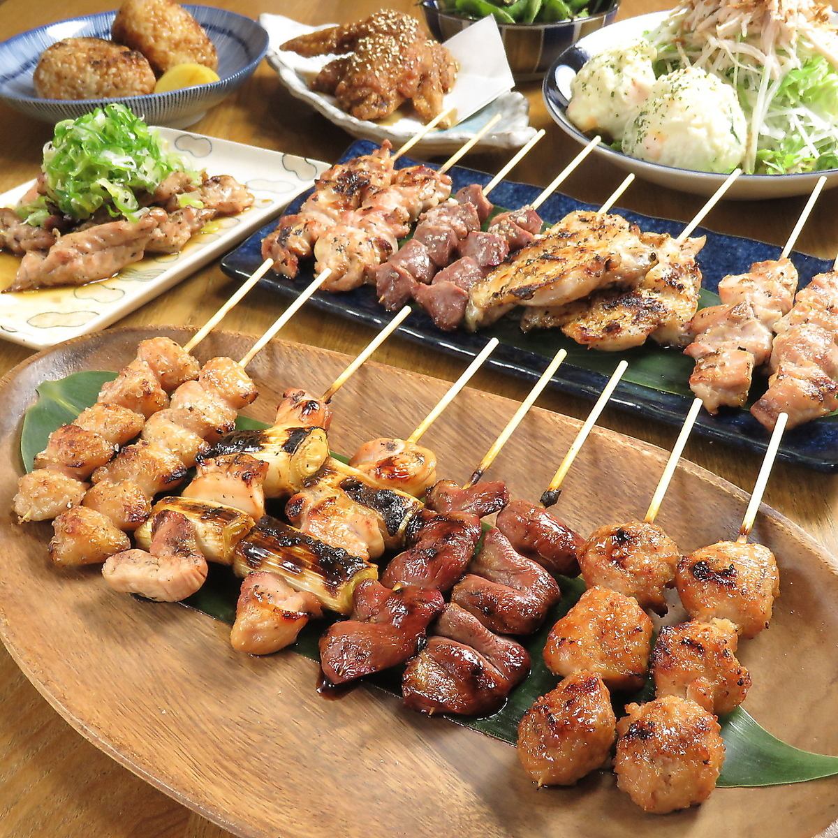 Our recommended ≪Yakitori Great Satisfaction Course≫ [2H all-you-can-drink included] 4620 yen (tax included)