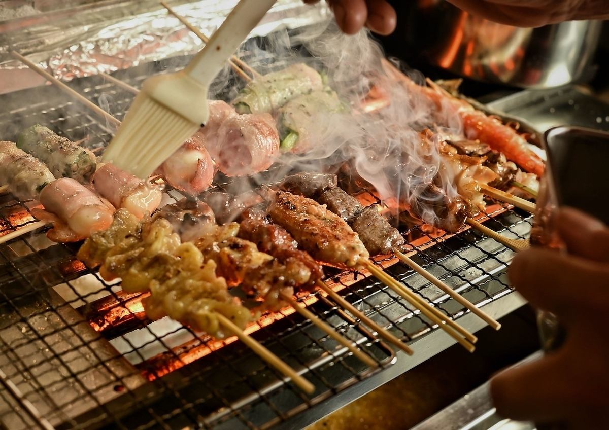 絶妙な食感と奥深い味わいのレバー串焼きがお楽しみいただけます