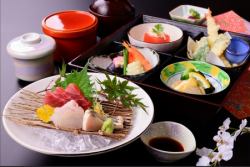 松花堂御膳とお造り盛り合せ