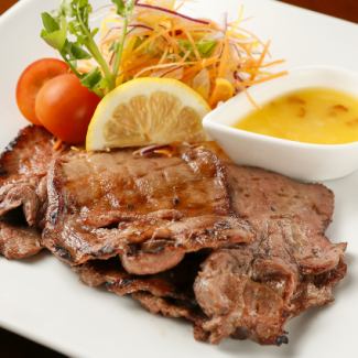 Grilled beef tongue with aioli sauce