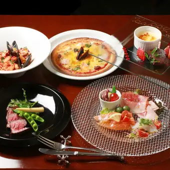 【プレミアム記念日コース】お魚・黒毛和牛のステーキ含む特別豪華なメニュー！