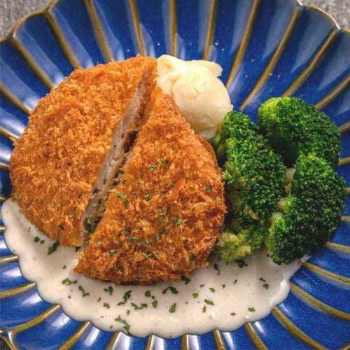 Japanese Black Beef Minced Cutlet with Truffle Sauce