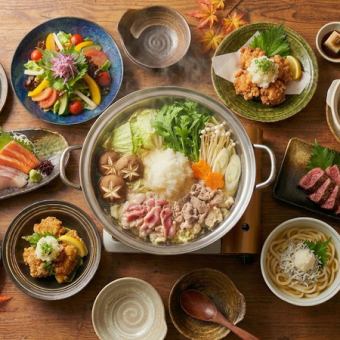 【雅コース】コスパ抜群◎メインは「特製みぞれ鍋」♪2時間飲み放題 全8品3500円