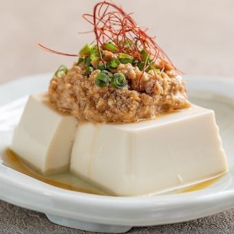 Meat miso tofu with sesame sauce