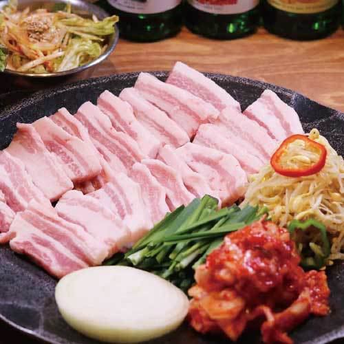 釜蓋サムギョプサルセット 1人前