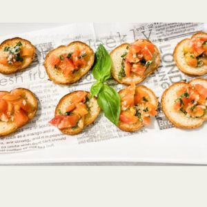 トマトとガーリックのブルスケッタ