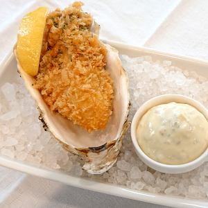 牡蠣フライ1個/牡蠣のワイン蒸し1個