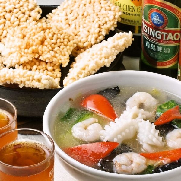麻婆豆腐や餃子をリーズナブルに♪【宴会Aコース】2時間飲み放題★全7品◇ 3180円(税込)
