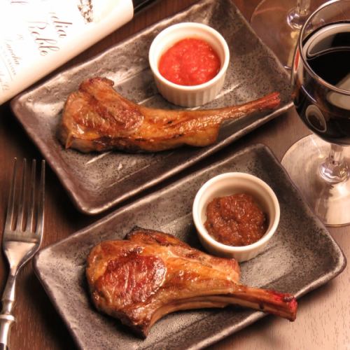 Lamb meat is recommended for Terry's lamb ★ Charcoal-grilled lamb chops ~ 4 kinds of sauces you like ~