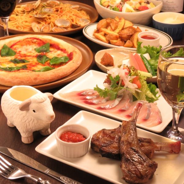 《Lamb meat is popular this year !?》 The popular 2-hour all-you-can-drink course featuring lamb meat is popular ♪ With dessert ☆