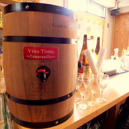 Because it is a wine barrel, the taste is refreshing ♪