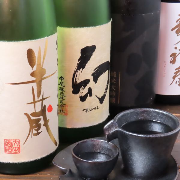 We offer proud Japanese sake selected by our master.
