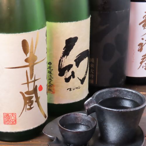 We offer proud Japanese sake selected by our master.