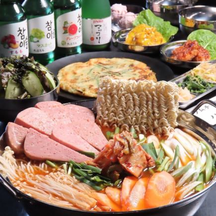 ★プデチゲや選べるチヂミなど全6品★ノムチョアDセット お1人様3500円(税込)