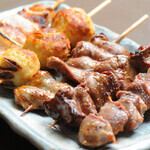 Assortment of 5 Yakitori skewers