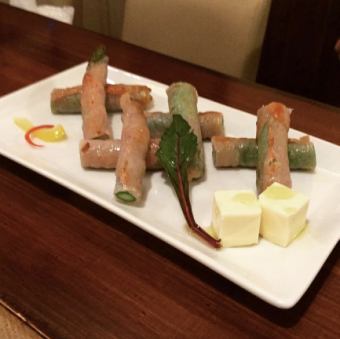 アスパラ生ハム焼き