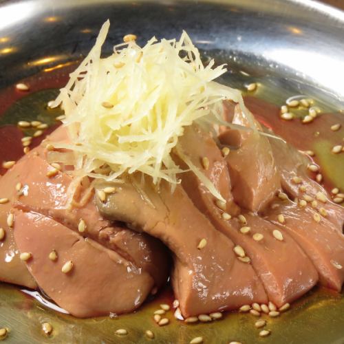Low temperature cooking method white liver sashimi!