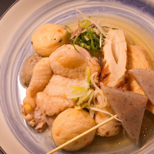 닭의 맛이 스며든, 깊은 오뎅은 일본술에◎