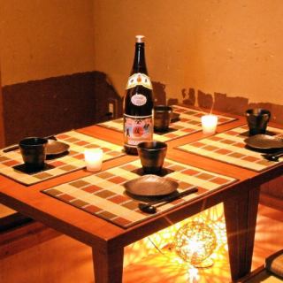 The private room is a full table digging type tatami room