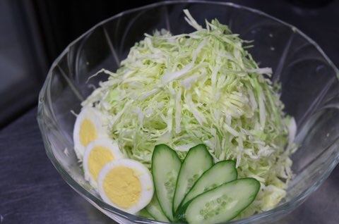 Shredded cabbage salad