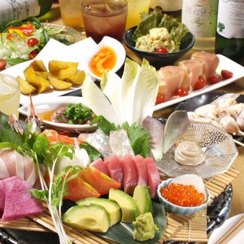 Recommended for welcome and farewell party ★ All 13 dishes [one dish and skewers course] or all 13 dishes [luxury course of fish, chicken and vegetables] 4000 yen ~