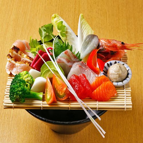 Chicken, fish, and vegetables 980 yen ♪