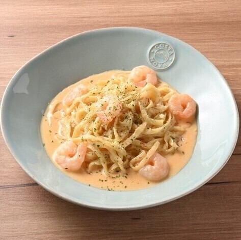 Shrimp cream pasta