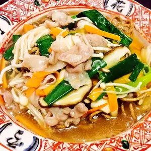 Japanese soba noodles with thick sauce