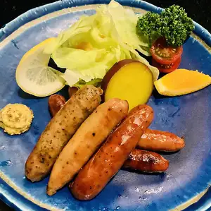 Assortment of 5 kinds of sausages