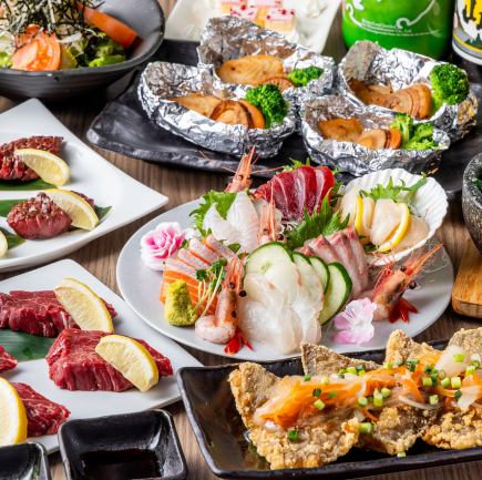 From March 1st [2.5 hours all-you-can-drink included] "Suzuran Course" 9 dishes including thickly sliced grilled beef tongue and 7 luxurious sashimi dishes 8,000 yen