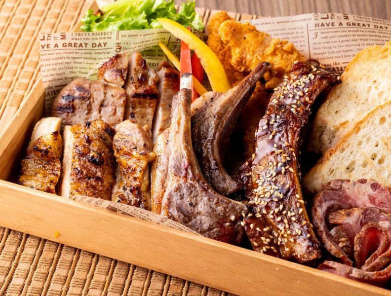 豚・鶏・ラムを堪能する肉焼プレート
