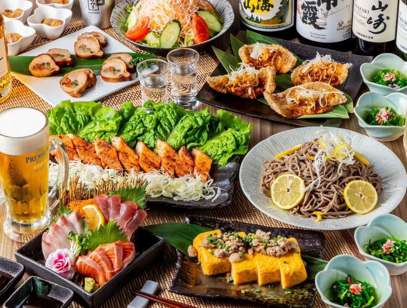 旬の創作料理を堪能する飲み放題付コース4,500円～