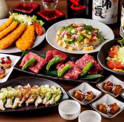 【2時間飲み放題付】牛ロースステーキやカジキマグロのカツなど全7品を堪能！5,000円