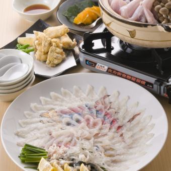 河豚套餐（需預約）6道菜合計6000日元