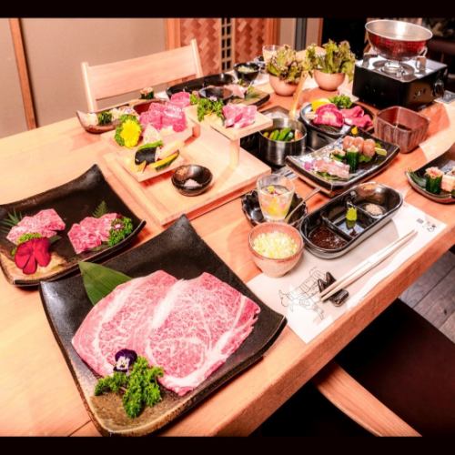 [Delicious Yakiniku and Shabu-shabu] Enjoy a full course of Yamagata's finest Yonezawa beef!