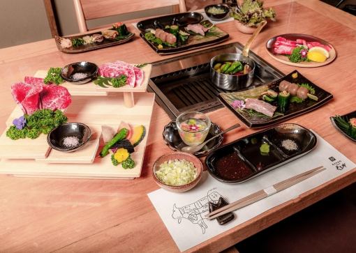 [Birthday/Anniversary] Enjoy seasonal Yonezawa beef yakiniku course with 8 dishes + special plate