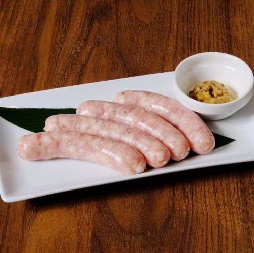 生ソーセージ マスタード添え