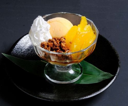 Refreshing orange parfait