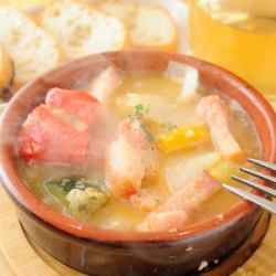 五彩蔬菜培根蒜蓉醬