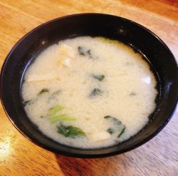 Miso soup/white rice each