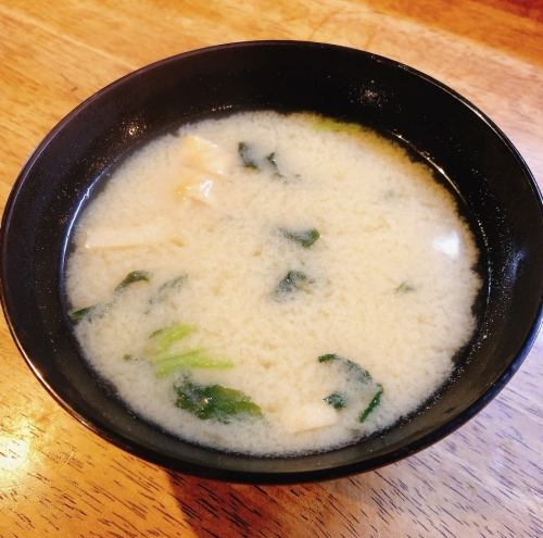 Miso soup/white rice each