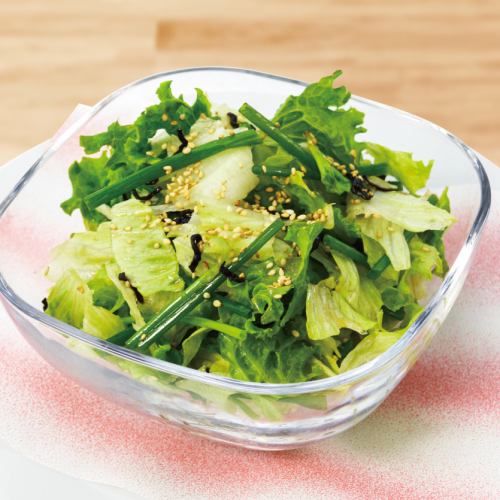 万能葱とレタスのシャキシャキごま風味