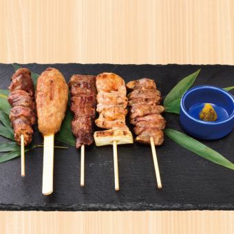 「国産」焼鳥５種盛合せ