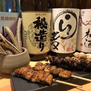 鰻や焼き鳥との相性も抜群★豊富なお酒をご用意しています。