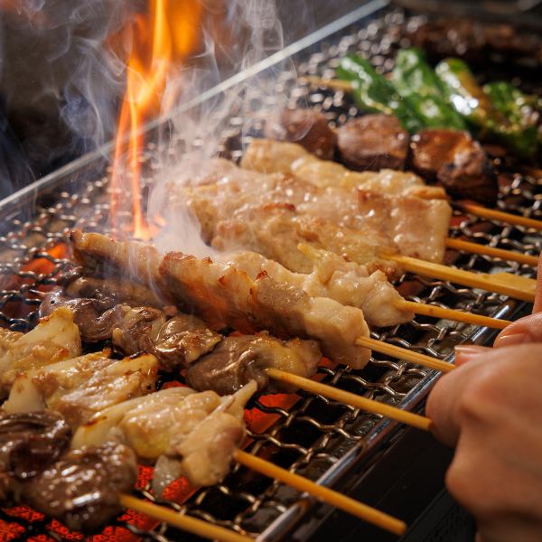 ≪日～木曜限定≫【２H飲放】自慢の炭火焼き鳥などの逸品を特製肉寿司で〆る全5品3280円⇒2480円