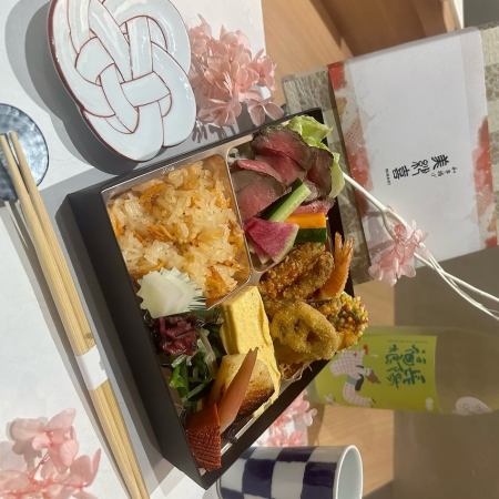 Deep-fried skewers Japanese lunch box