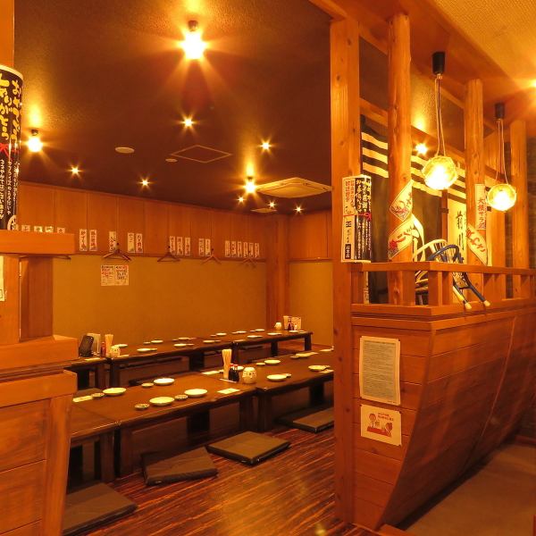 木の温もり感じる落ち着いたお座敷は最大宴会40名まで収容可!レイアウト自由自在なので人数に応じて様々なシーンでご利用頂けます★