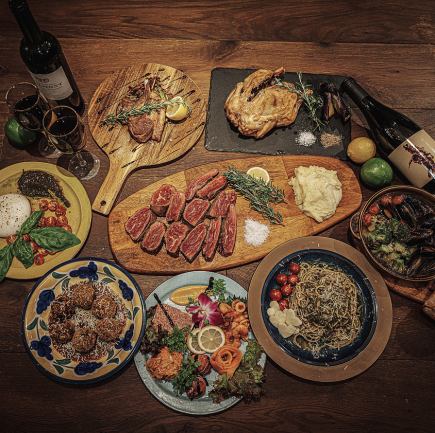 ★多种宴会套餐★ 25周年7周年限定套餐 10道菜 120分钟畅饮，超过60种饮品 5,980日元 → 4,980日元（含税）