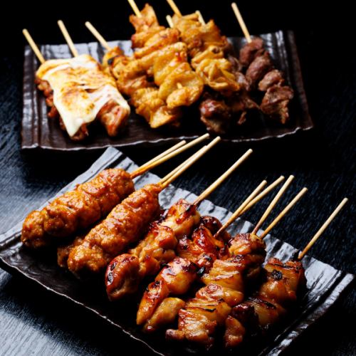 焼き鳥は国産の鶏を使用！