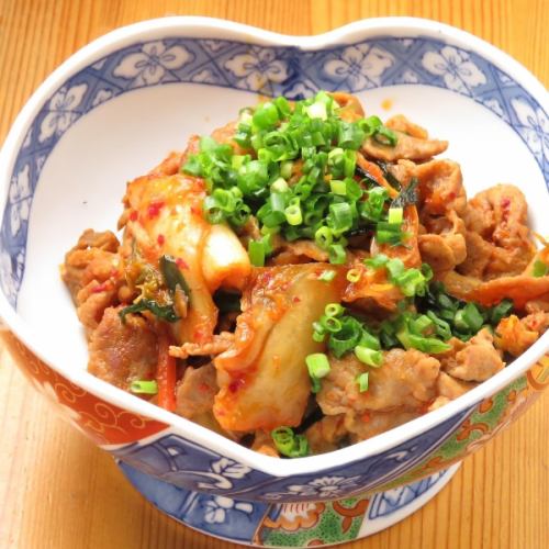 ネギ塩プリプリ炒め / キムPig！(豚キムチ)　各